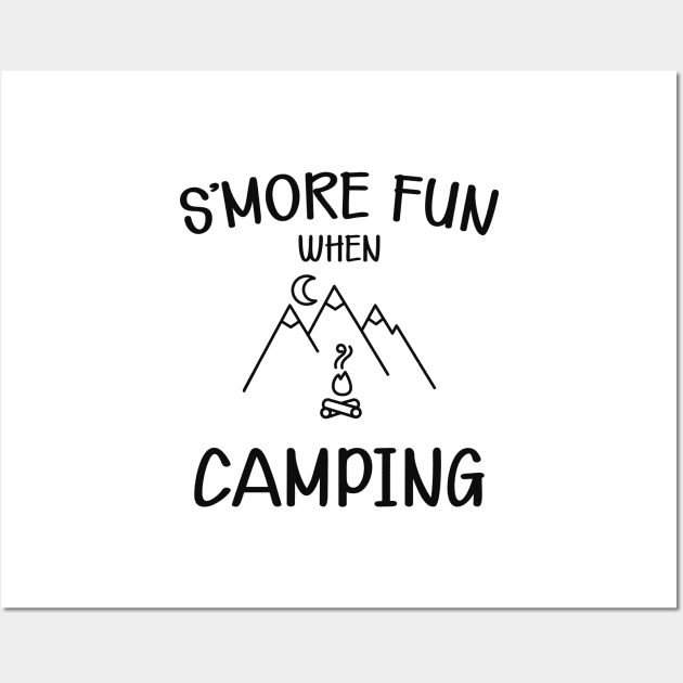 Camping - S'more fun when camping Wall Art by KC Happy Shop